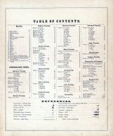 Table of Contents, McHenry County 1872
